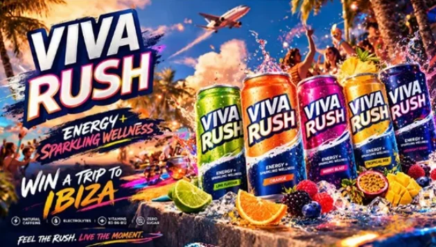 Viva Rush campaign creative shown in place of the confidential client